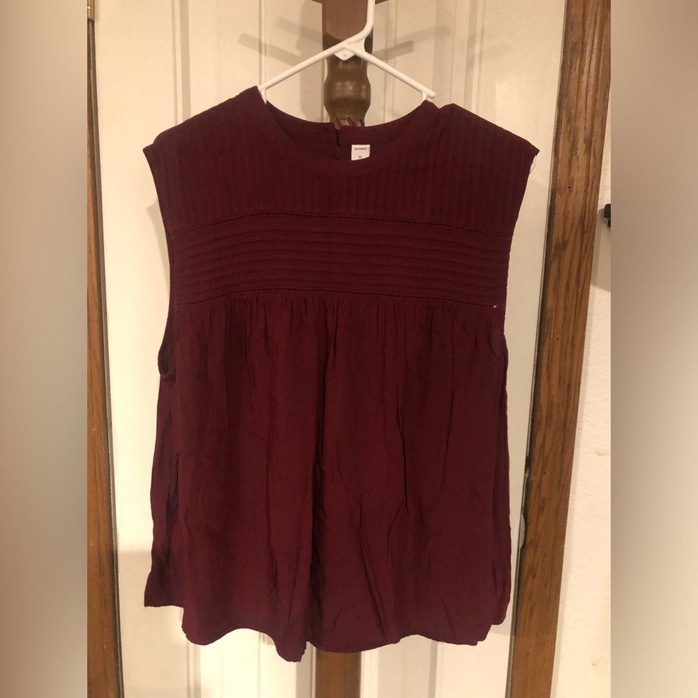 Old Navy Rich Burgundy Sleeveless Blouse